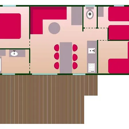 Mobil 7 Pers Avec Terrasse A - Api-1-52-469 캠프장