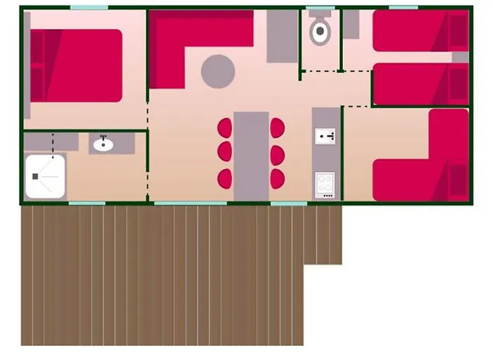 Mobil 7 Pers Avec Terrasse A - Api-1-52-469 Campsite